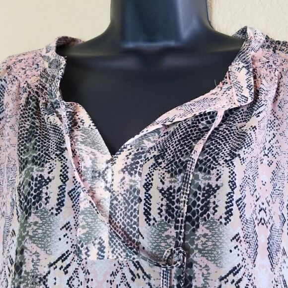 Bar III Long Sleeve Sheer Top - Picture 4 of 7